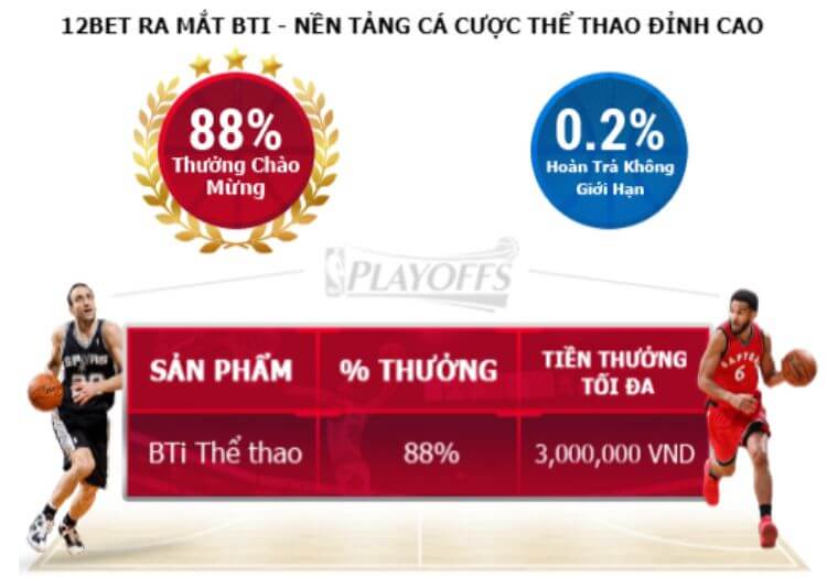 khuyễn mãi ra mắt bti 12BET