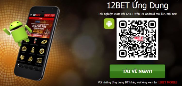 ứng dụng điện thoại 12bet